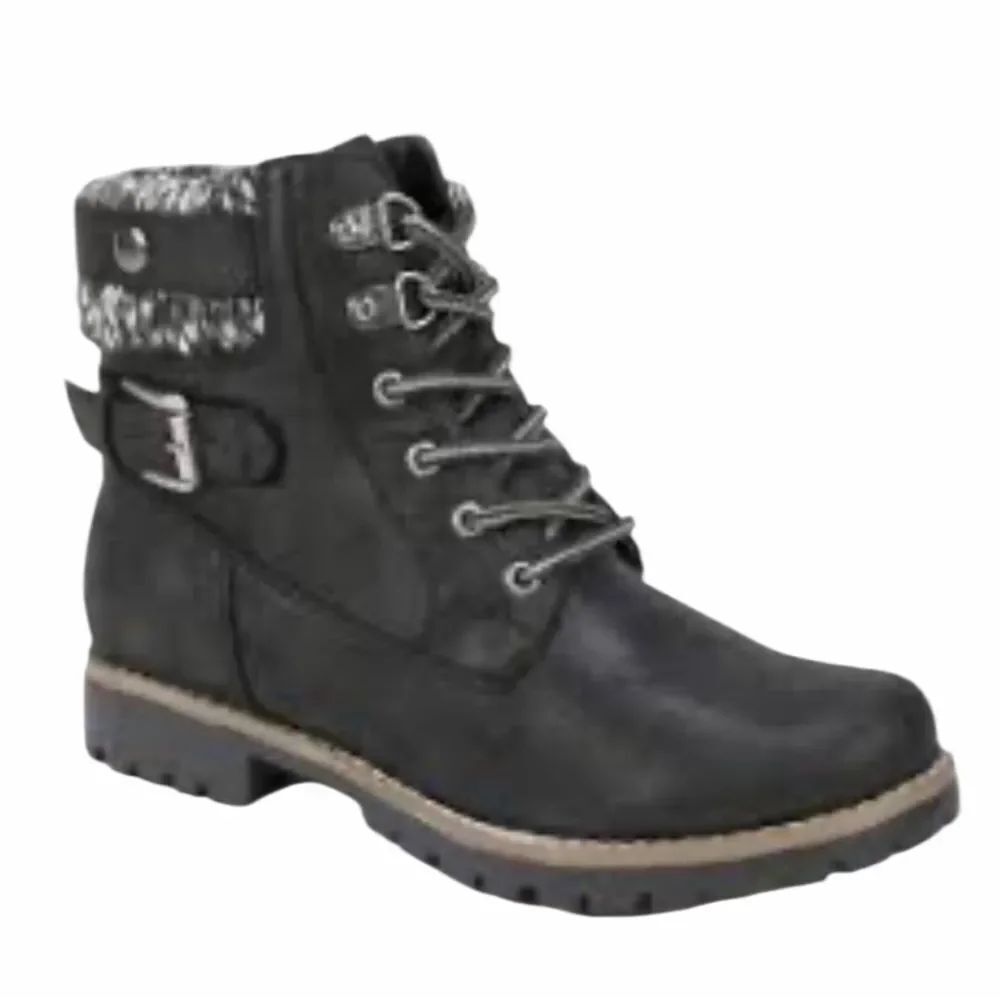 Cliffs by White Mountain Womens 7.5M Parson Black Fabric Ankle Booties NWOB